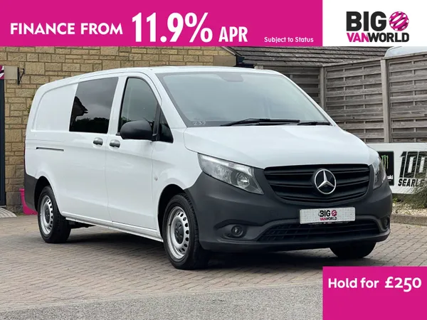 Mercedes Benz Vito 116 CDI 163 L3H1 PROGRESSIVE DOUBLE CAB 6 SEAT CREW VAN 9G TRONIC XLWB LOW ROOF RWD AUTO