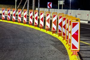 motorway signs and reflectors on highway at night 2023 11 27 05 14 50 utc 1